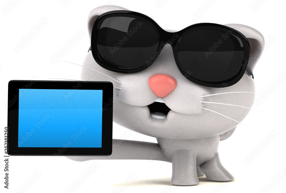 Fun cat - 3D Illustration