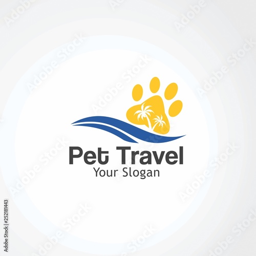 pet travel logo vector, icon, element, and template for company