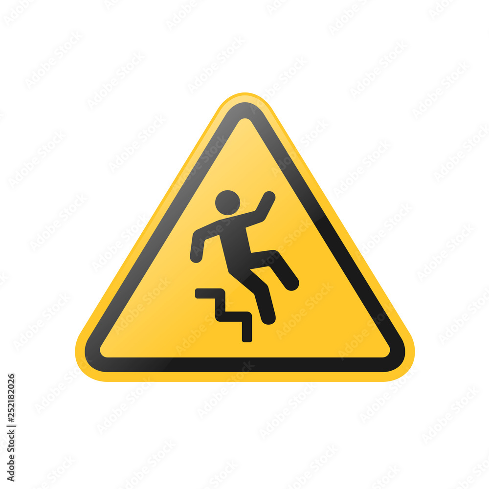 fall down stairs warning sign fall down stairs warning sign