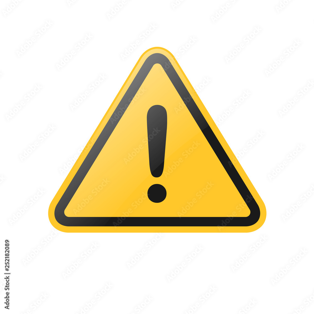 yellow warning attention sign yellow warning attention sign