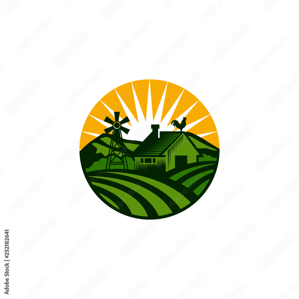 Obraz premium Nature Farm Logo Templates