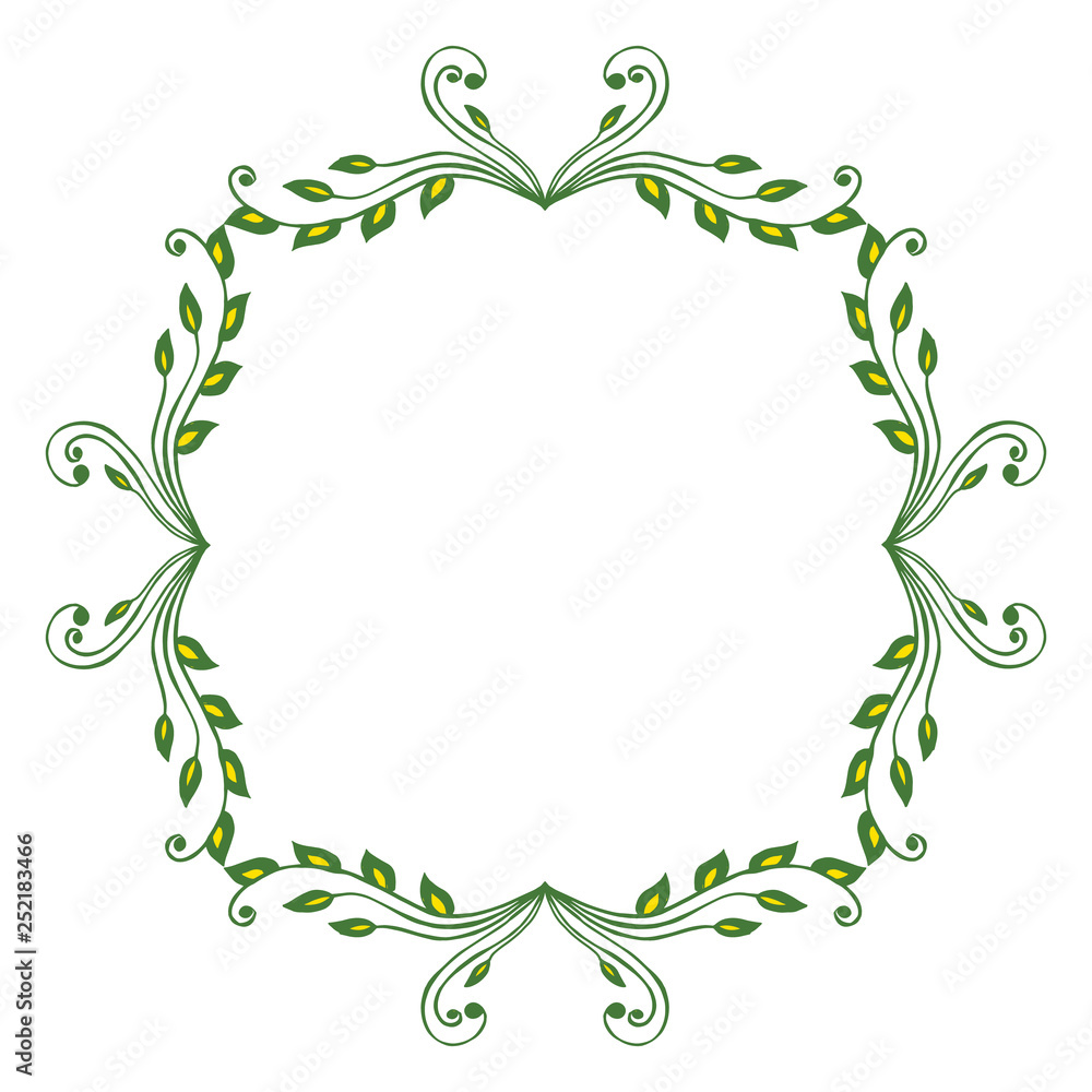 Vector illustration texture leaf flower frame hand drawn Vector illustration texture leaf flower frame hand drawn