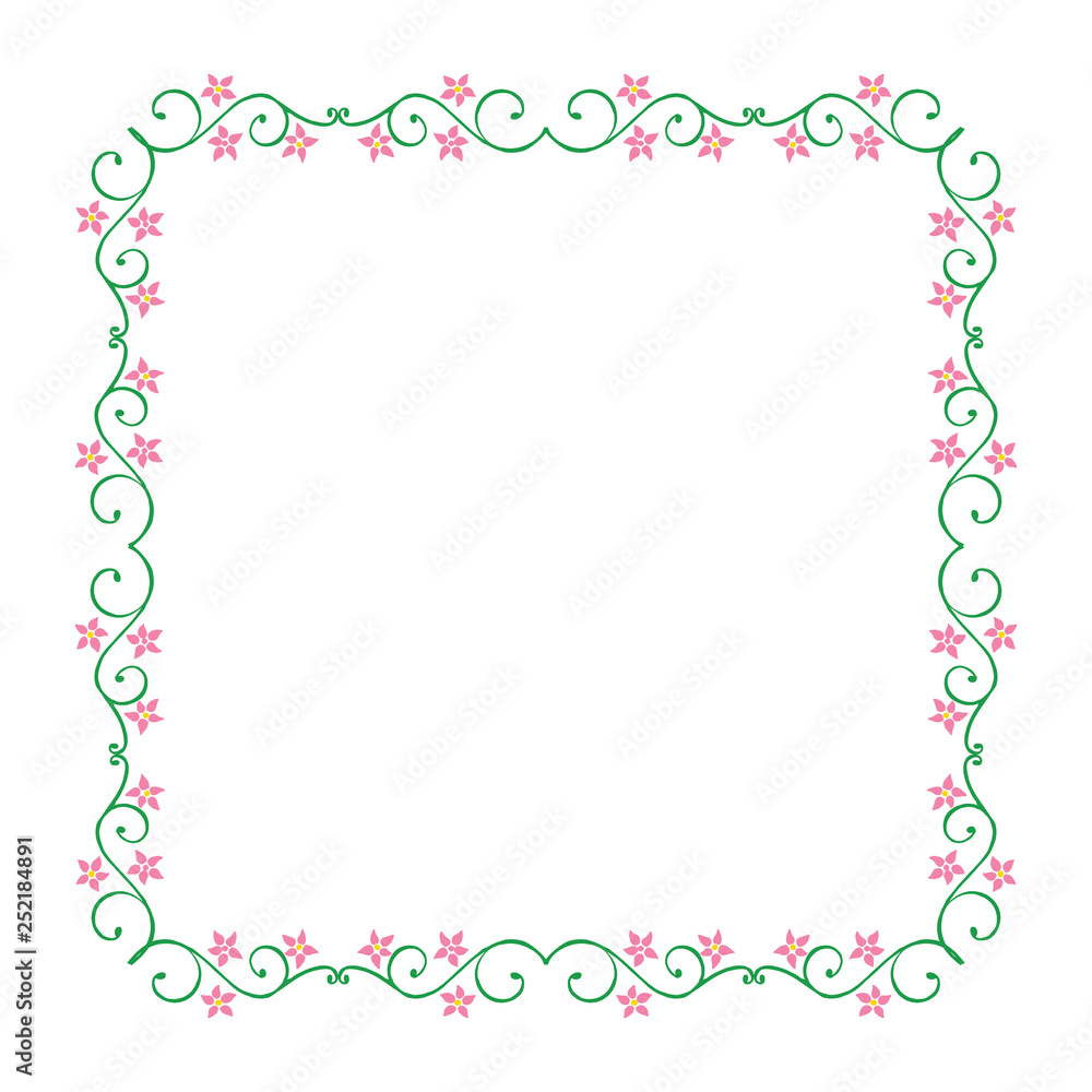 Vector illustration design leaf flower frame hand drawn Vector illustration design leaf flower frame hand drawn