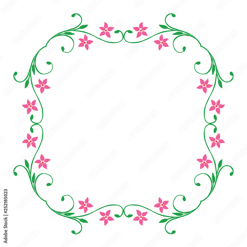 Vector illustration design leaf flower frame hand drawn Vector illustration design leaf flower frame hand drawn