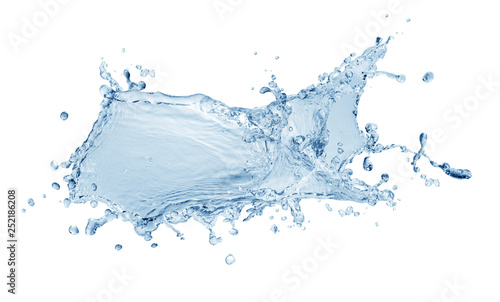 water splash isolated on white background beautiful splashes a clean water