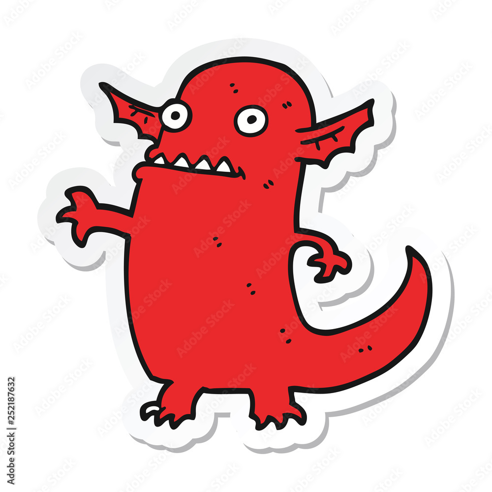 sticker of a cartoon halloween monster sticker of a cartoon halloween monster