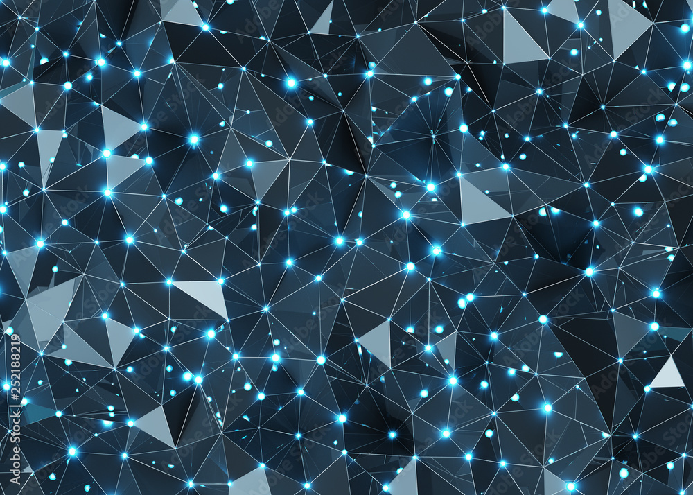 Abstract connection network blue texture 3D rendering Abstract connection network blue texture 3D rendering