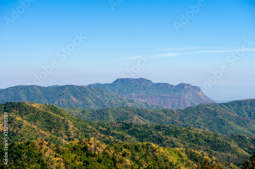 Mountain view with sky background. © noppharat