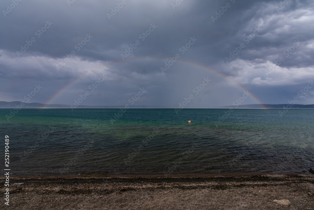 Rainbow over the lake