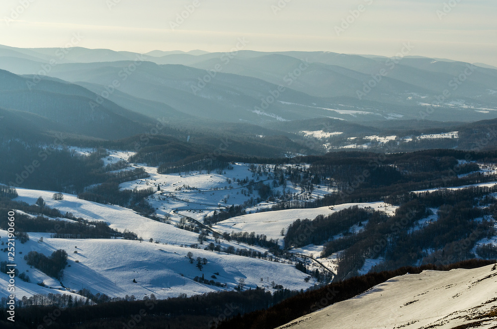 górska panorama w Bieszczadach