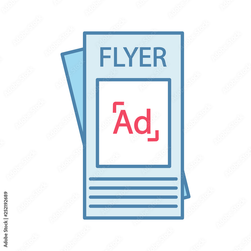 Fototapeta premium Flyer color icon