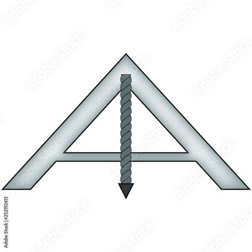 Masonic symbol of Senior Warden for Blue Lodge Freemasonry