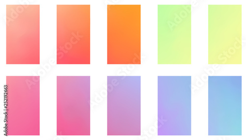 Soft color background. Modern screen vector design for mobile app. Soft color gradients.