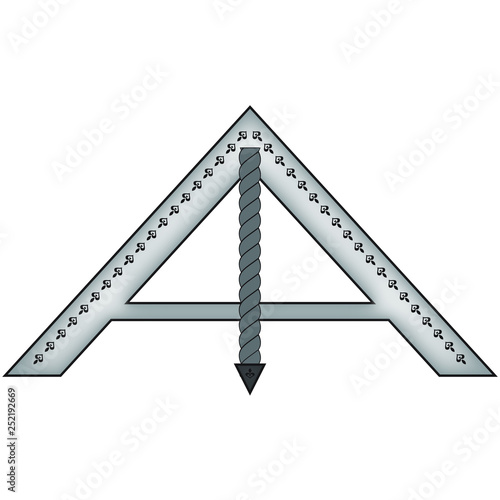 Masonic symbol of Senior Warden for Blue Lodge Freemasonry