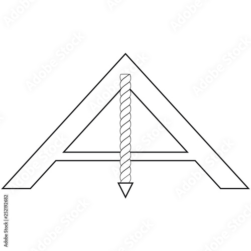 Masonic symbol of Senior Warden for Blue Lodge Freemasonry