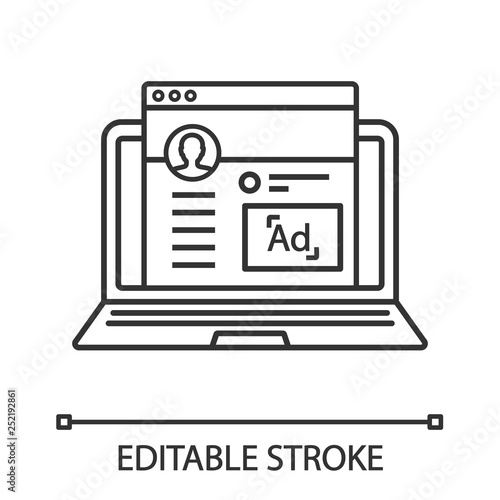 Social media marketing linear icon