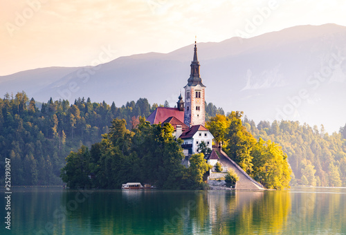 Bled lake and Bled island, Slovenia