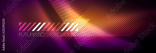 Shiny glowing lights neon color design background