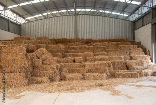 Straw barn, storehouse, rice straw warehoouse.
