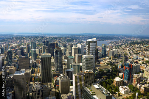 Seattle, USA, August 31, 2018: View of downtown Seattle.