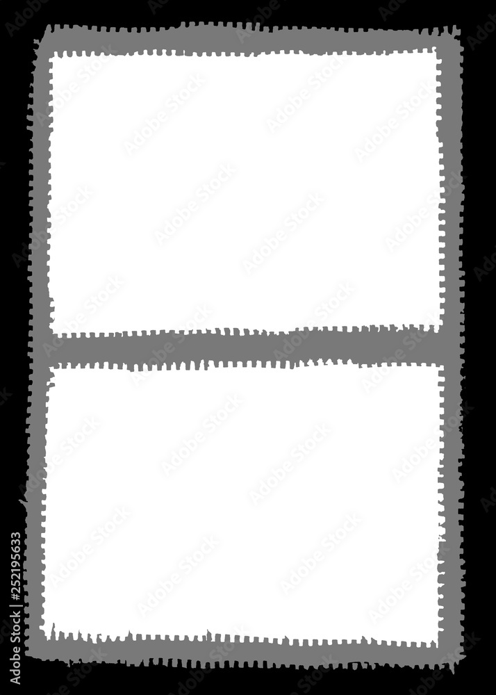 Abstract Dual Decorative Black & White Photo Frame. Type Text Inside, Use as Overlay or for Layer / Clipping Mask