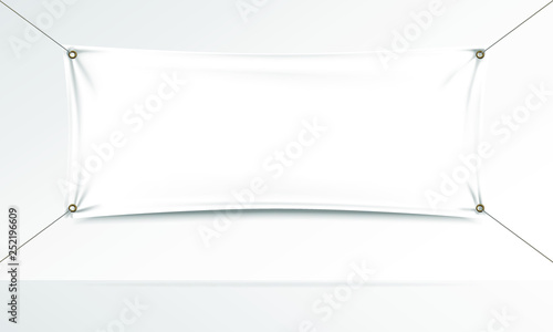 TEXTILE BANNER REALISTIC MOCK UP