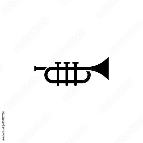 Bugle Icon in trendy flat style isolated on white background. mobile phone symbol for your web site design, logo, app, UI. Vector illustration, EPS10. - Vector