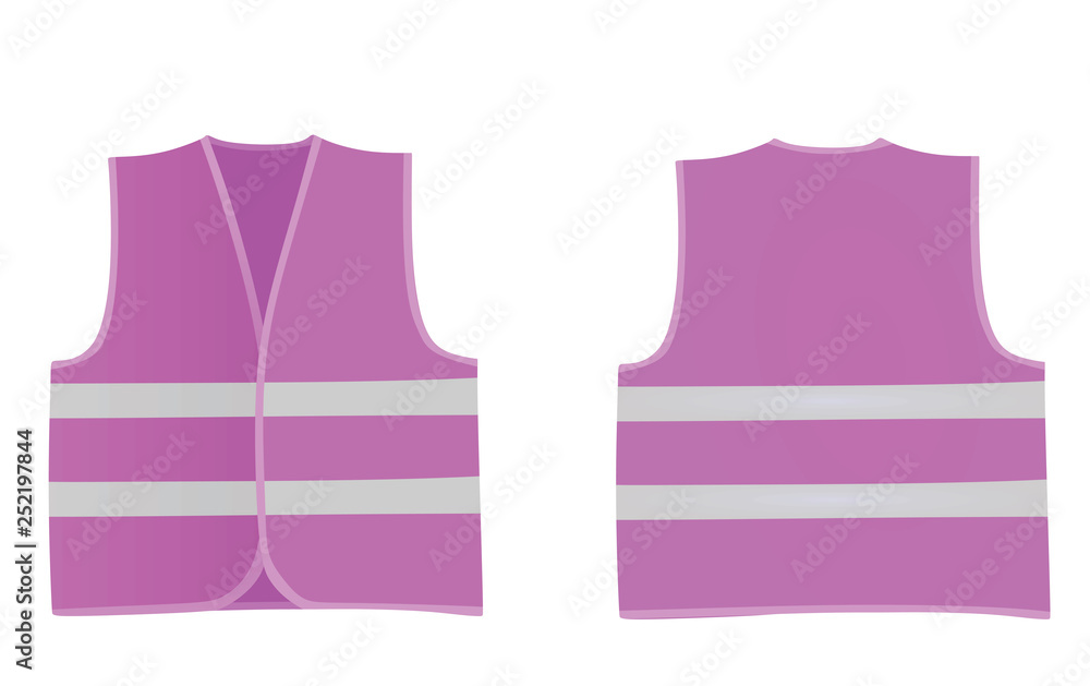 Purple safety vest. vector illustration Stock Vector | Adobe Stock