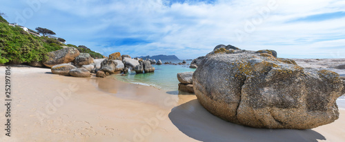 Panorama Shot of Boulders beach nature reserve, Siamon's Town, Western Cape, South Africa