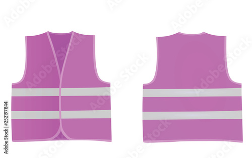 Purple safety vest. vector illustration