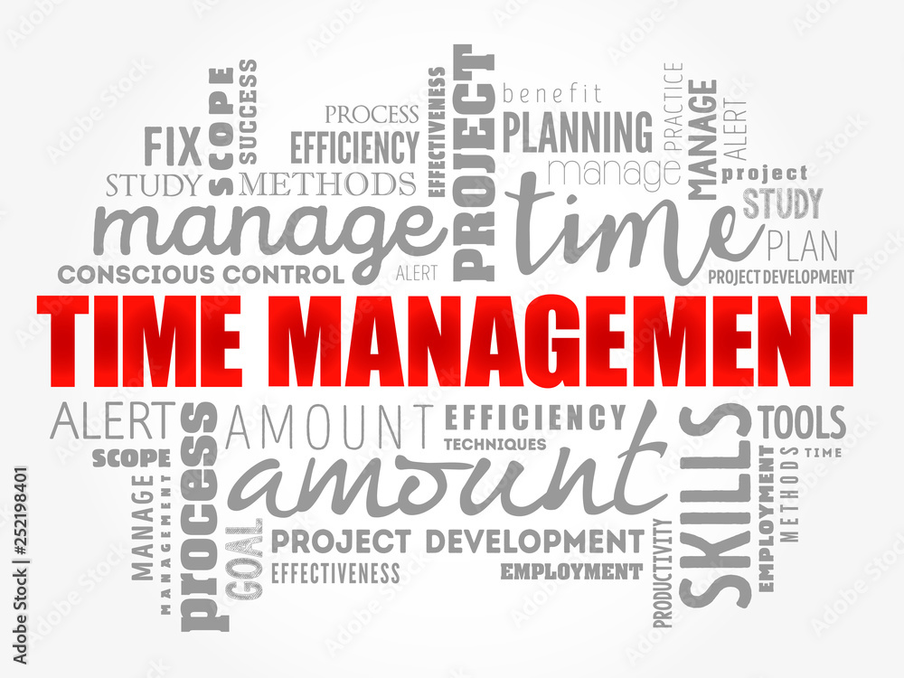 Time Management word cloud collage, business concept background Time Management word cloud collage, business concept background