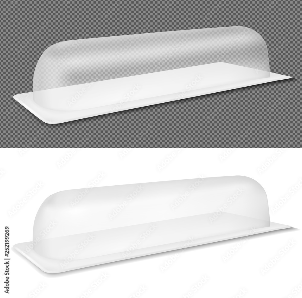 Transparent oval plastic or glass packaging Transparent oval plastic or glass packaging