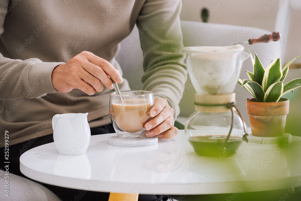 New day starts with a cup of coffee New day starts with a cup of coffee