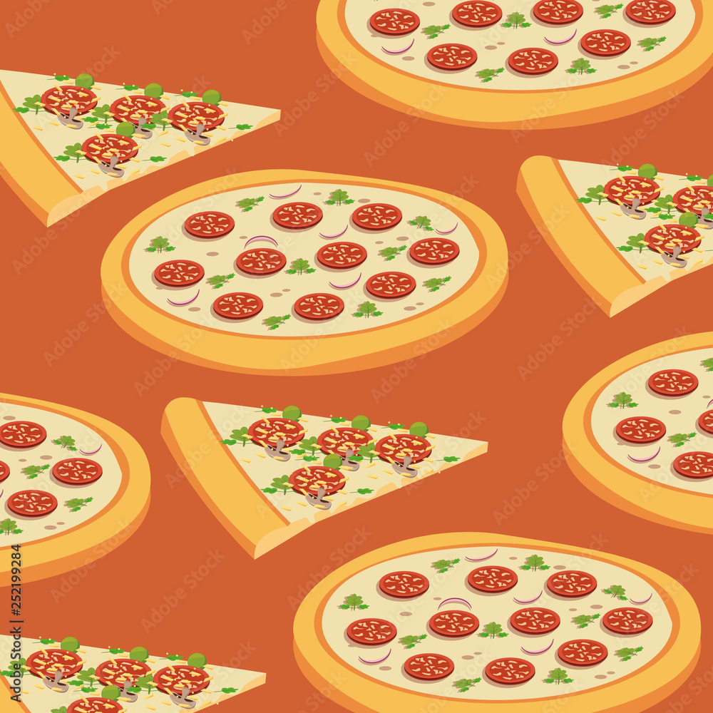 Pizza background pattern Pizza background pattern