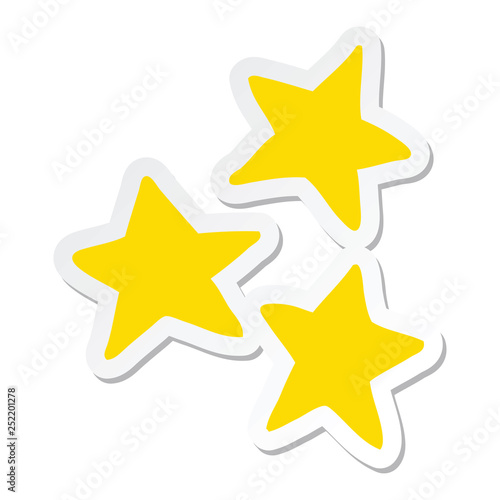 sticker of a cartoon stars