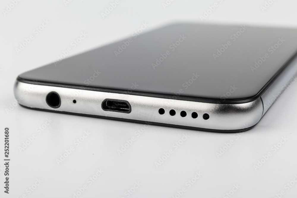 smartphone on grey background smartphone on grey background