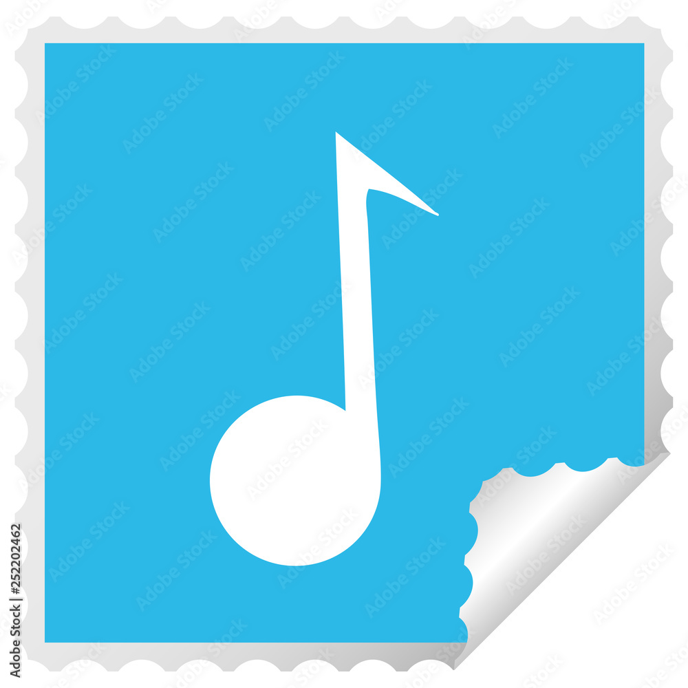 square peeling sticker cartoon musical note square peeling sticker cartoon musical note