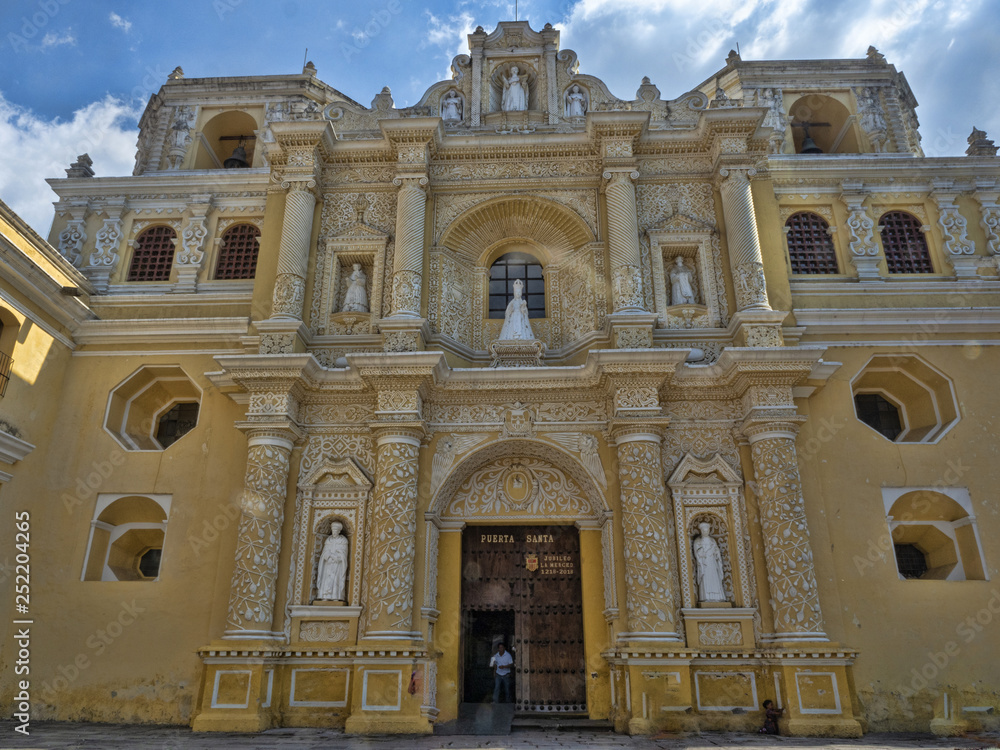Obraz premium Antigua, Guatemala, preserved Catedral de San José