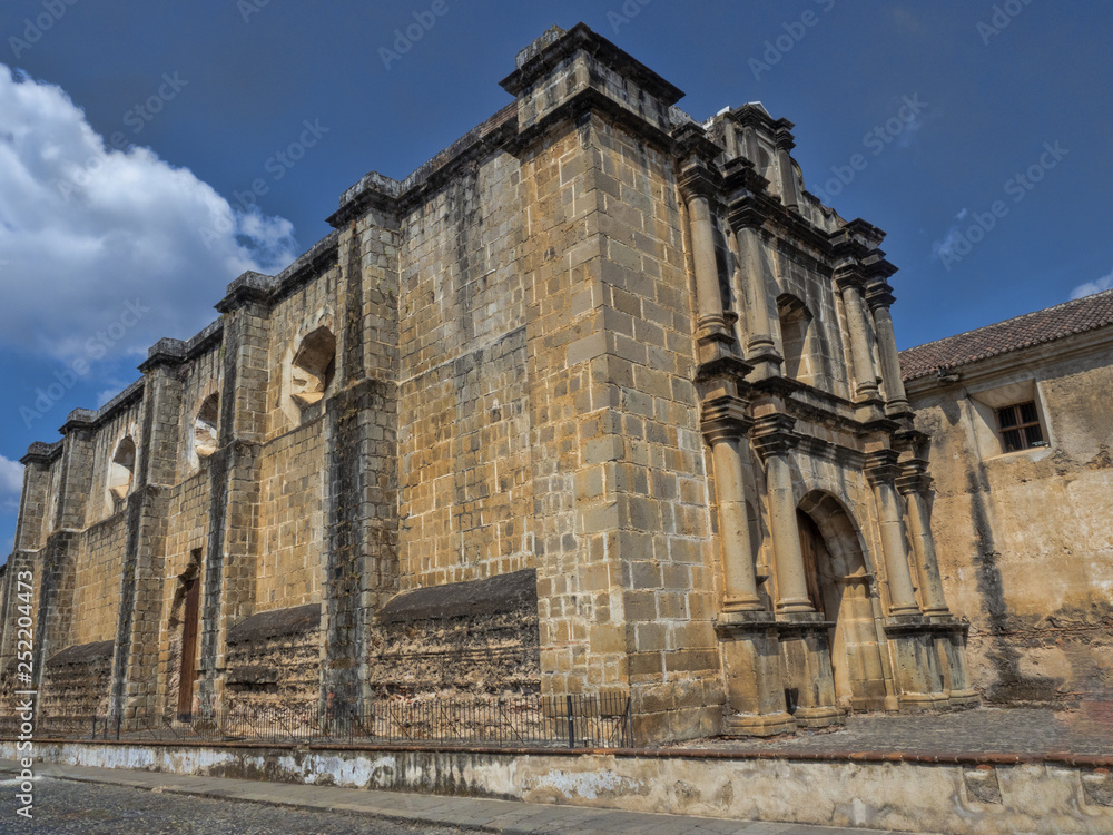 Antigua Guatemala, ruins of the city after earthquakes and floods