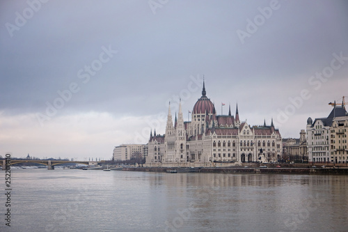 Beautiful building of Parliament in Budapest, popular travel destination © natus111