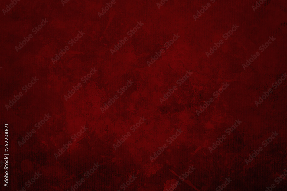Dark red grungy canvas background or texture