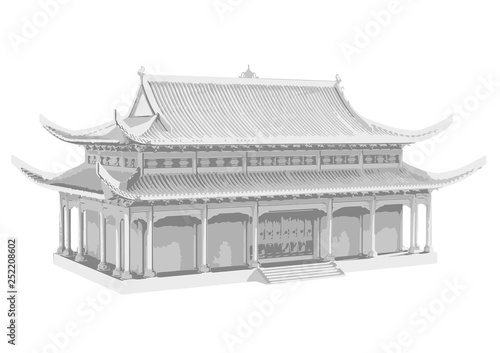 chinese temple vector