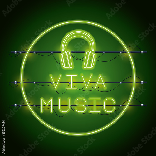 Disco party neon lights