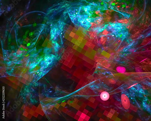 abstract digital fractal  fantasy design