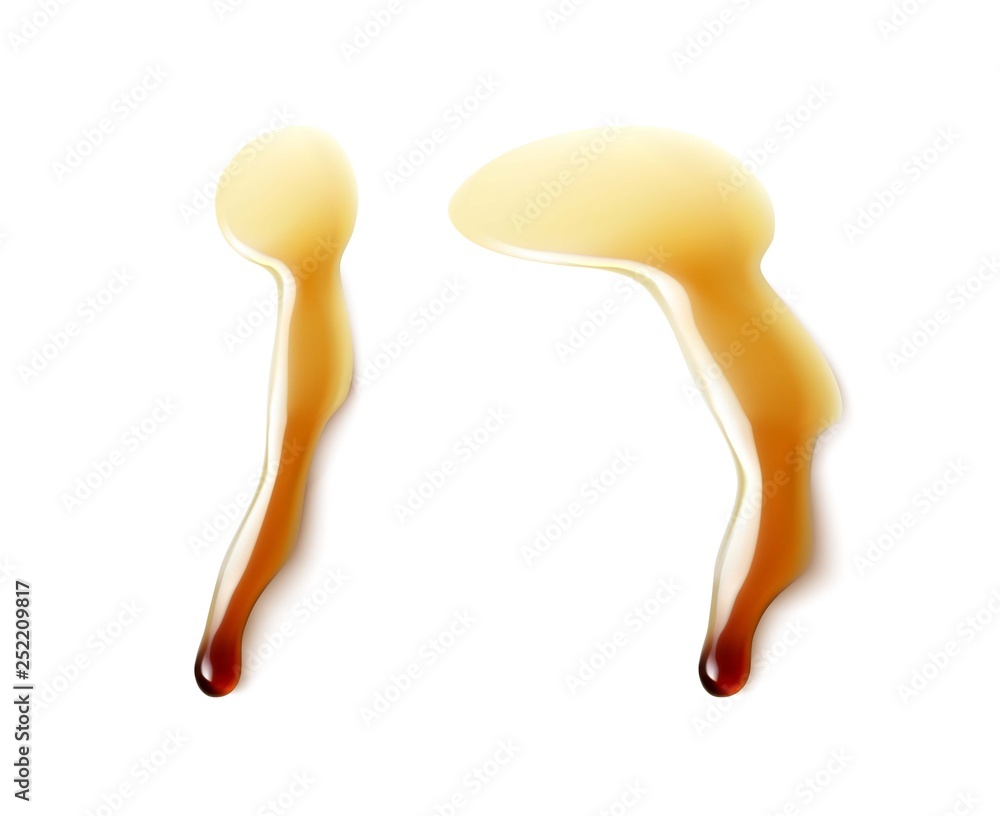 Fototapeta premium Vector sauce or caramel drops