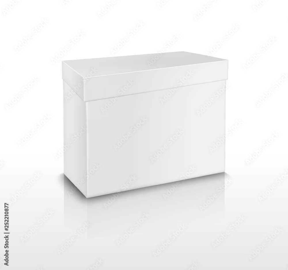 Paper or plastic box with lid for toy, shoes or food Paper or plastic box with lid for toy, shoes or food