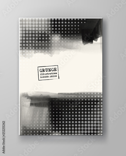 Abstract inkblot background.