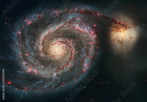 Bilde på lerret The beauty of the universe: Huge and detailed Whirlpool Galaxy