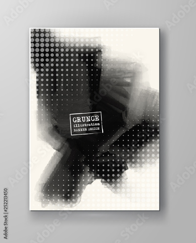 Abstract inkblot background.