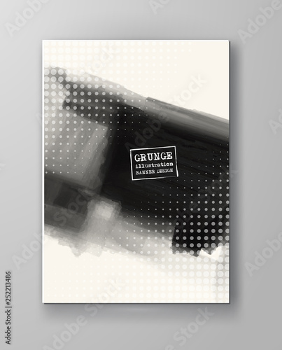 Abstract inkblot background.